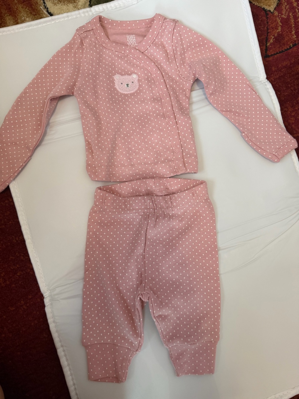 Carter's Pink Polka Dot Two-Piece Pajama Set